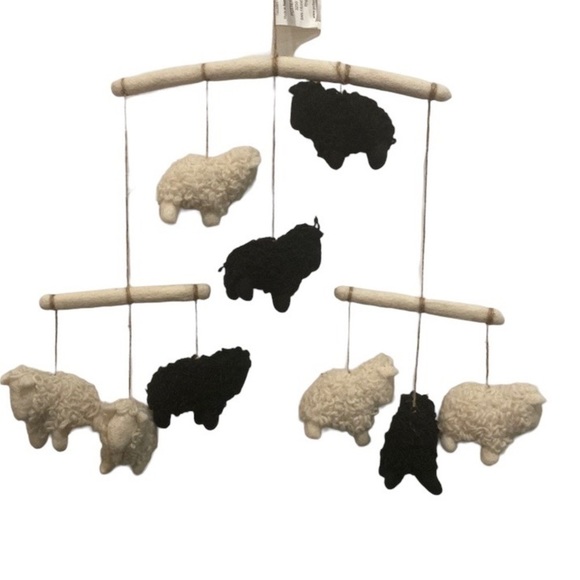 Pottery Barn Kids Other - POTTERY BARN KIDS Felted Sheep Mobile  - NEW - Baby Nursery 100% Wool